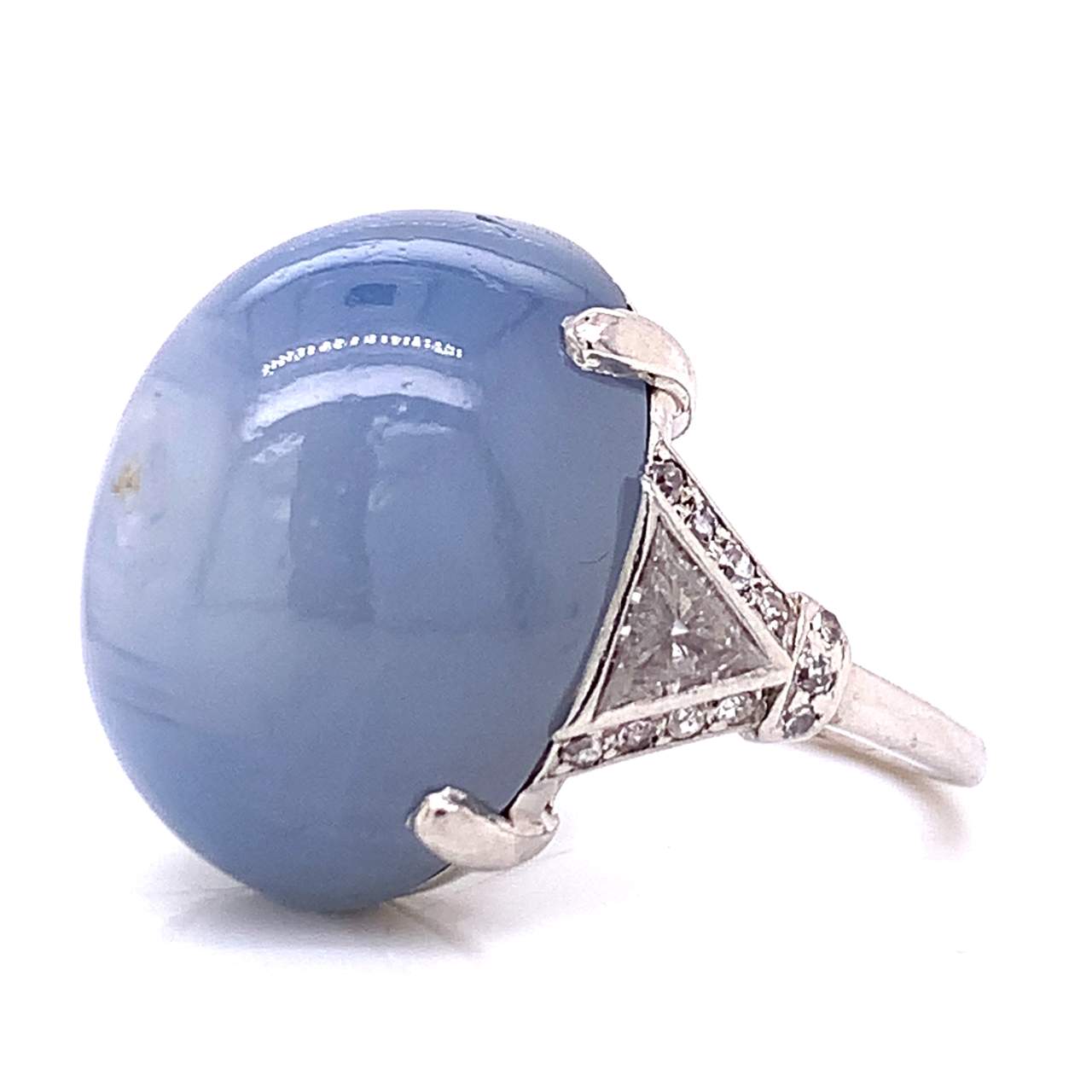 Art Deco Star Sapphire and Diamond Ring