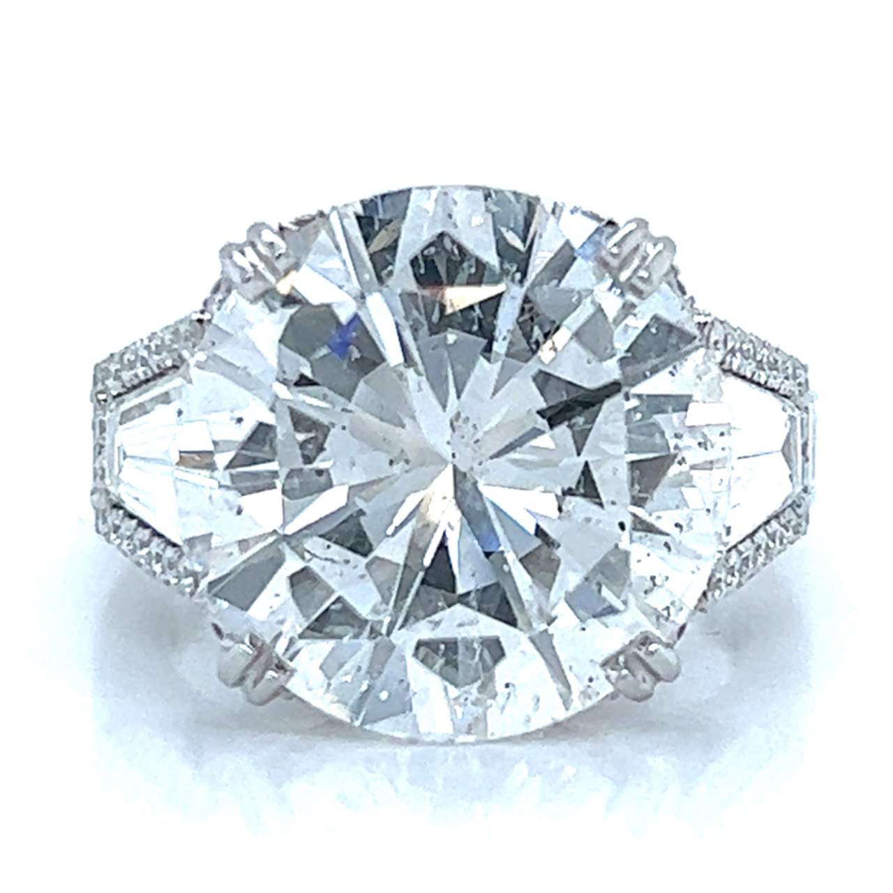 Platinum 10.21 Ct. HRD Certified Diamond Engagement Ring
