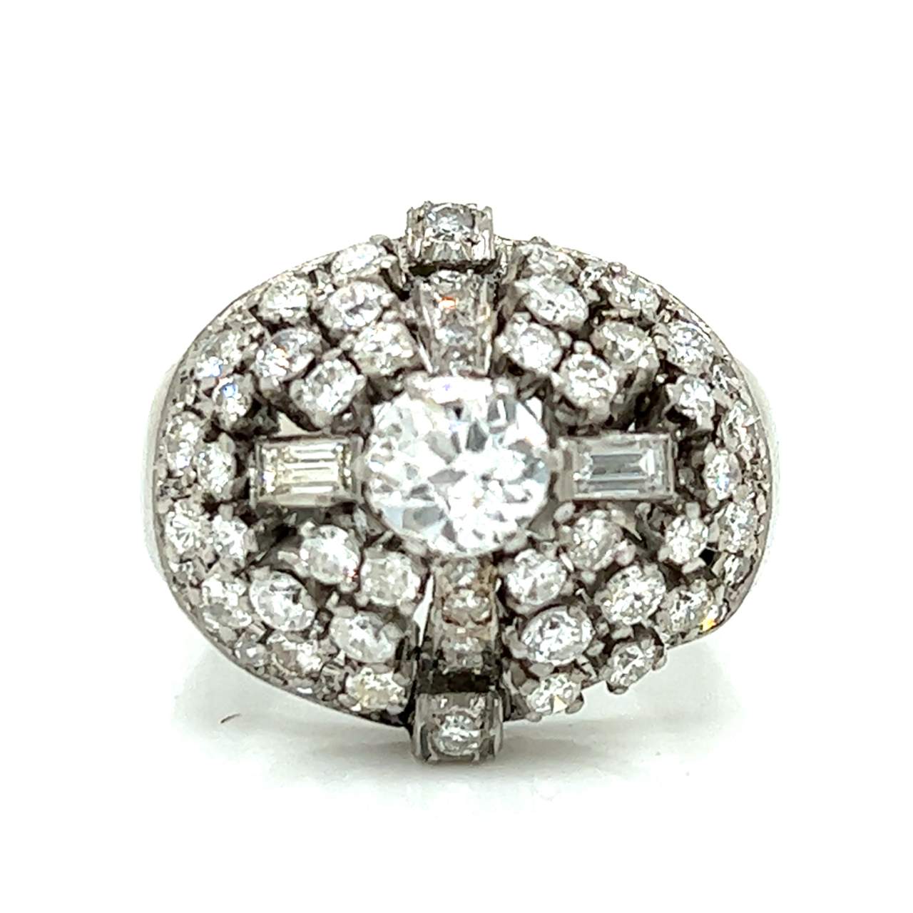 Art Deco Platinum GIA Certified 1.17 Ct. Diamond Ring