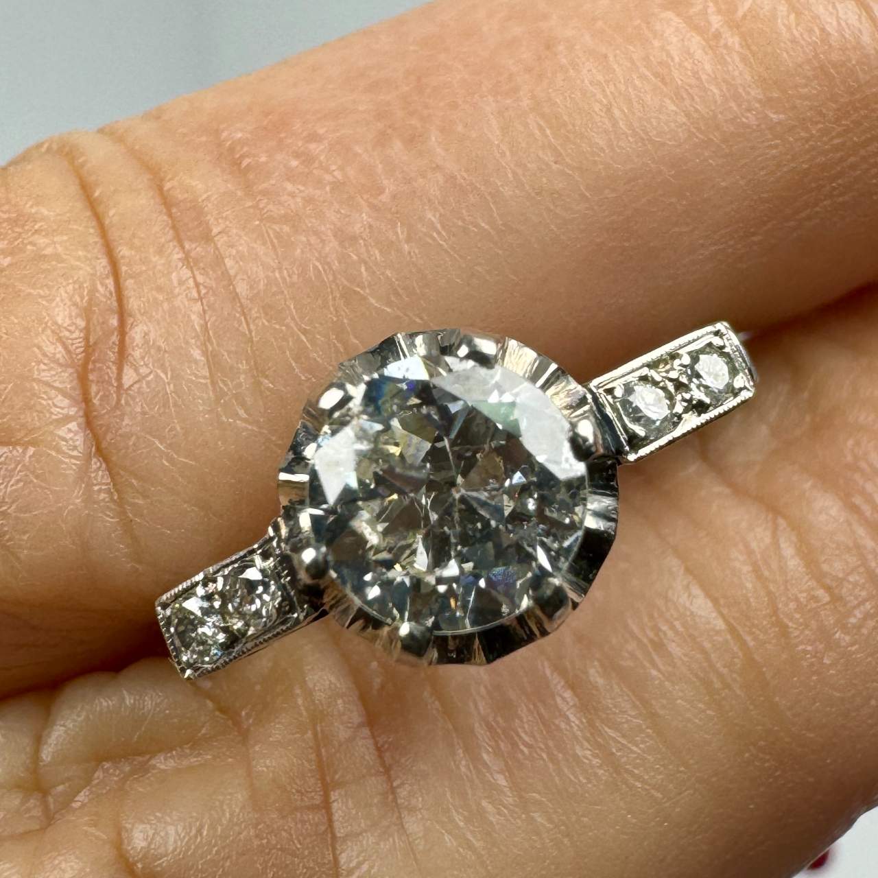 1.11 Ct Art Deco Diamond Ring