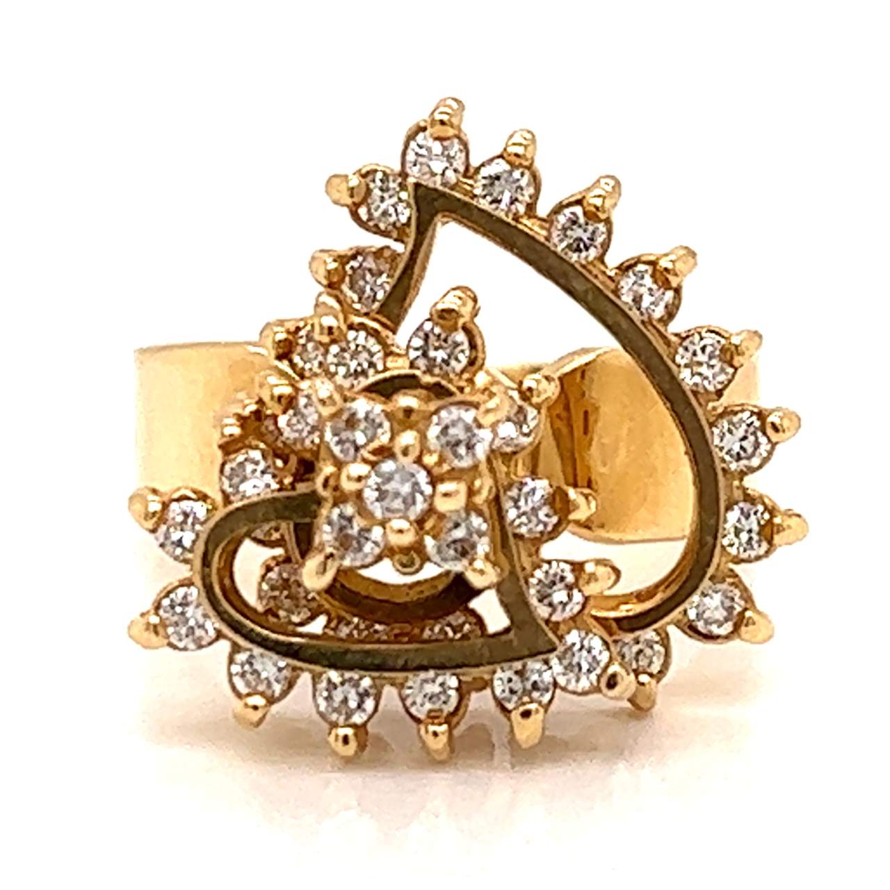 MONTE TREVI 14K Yellow Gold 1.20 Ct. Diamond Spinning Ring