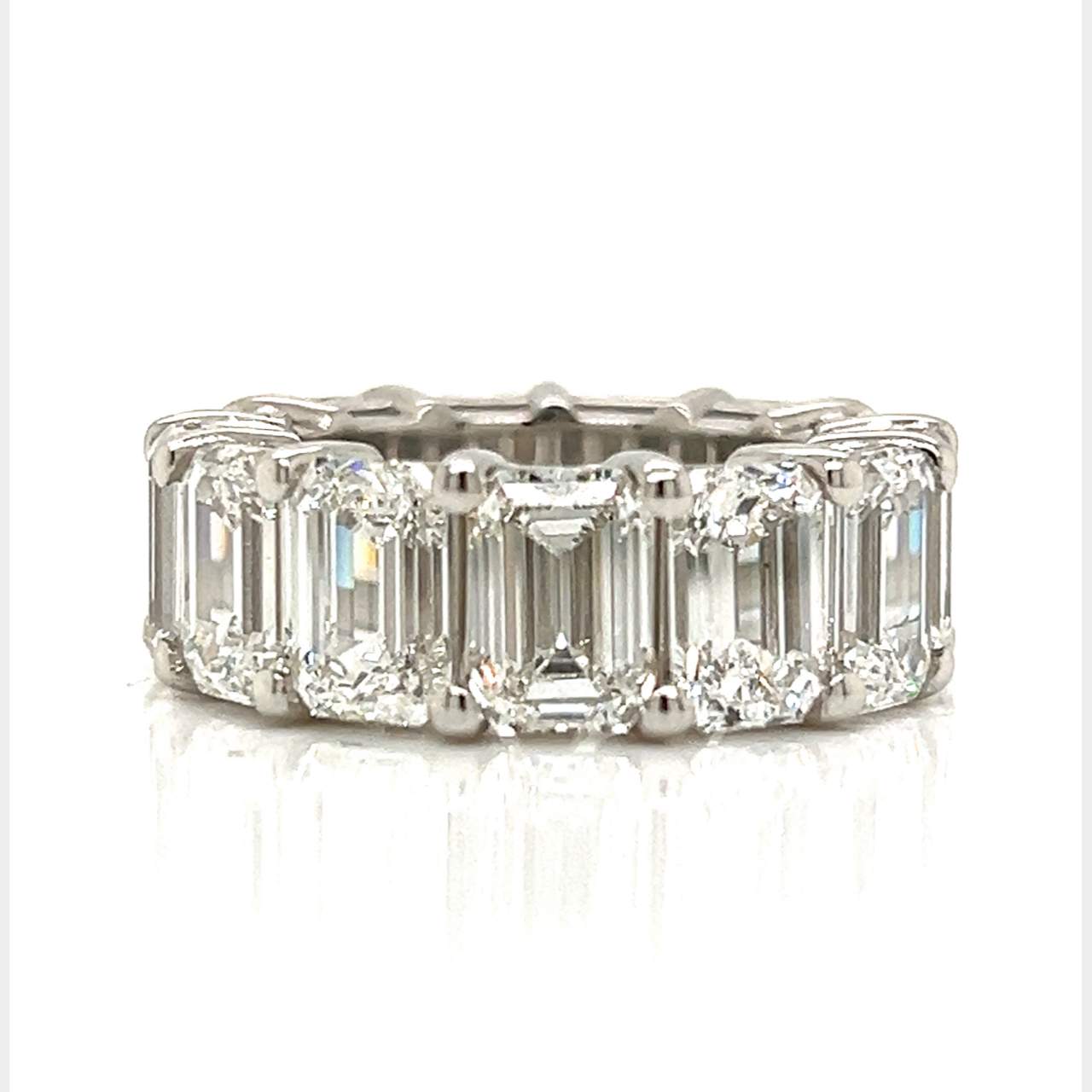 Platinum GIA Certified 16.19 Ct. Diamond Eternity Band