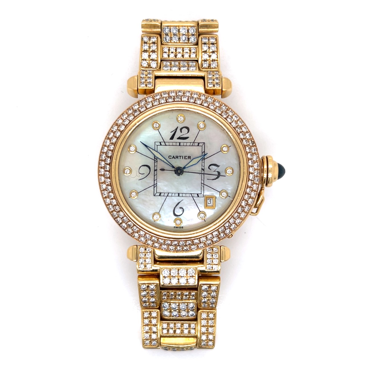 CARTIER 18K Yellow Gold 38mm Pasha Watch
